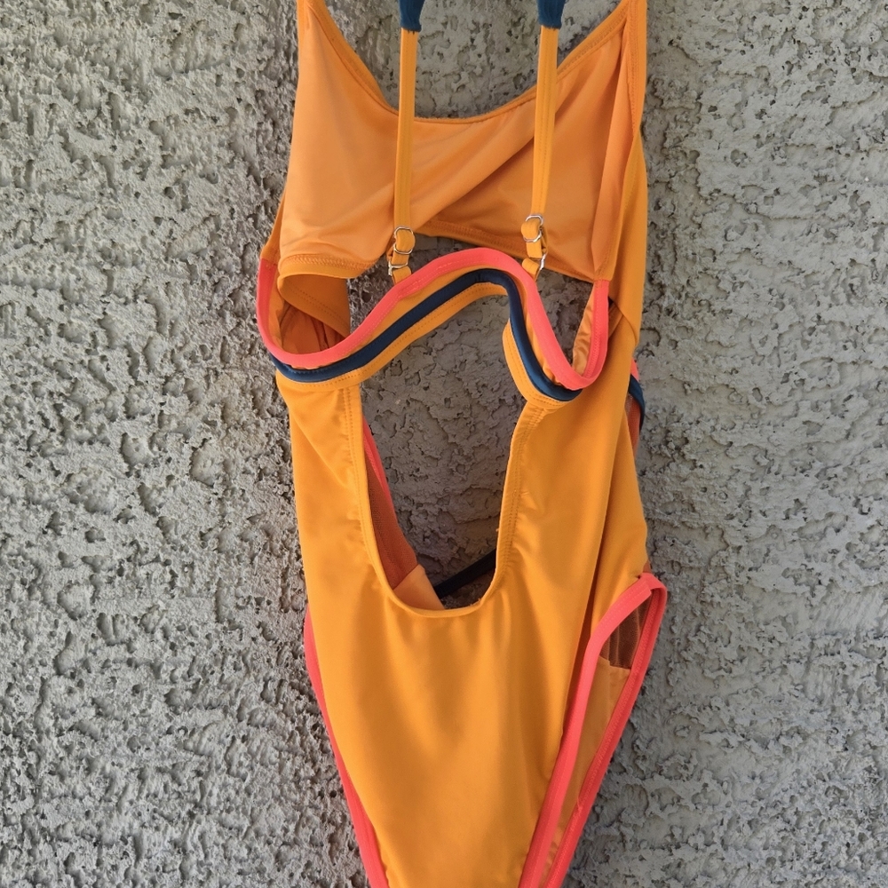 Icon Swim Bright Orange One Piece Swimsuit - Picture 7 of 8
